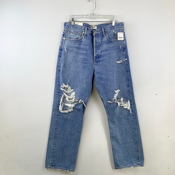 Agolde 90s Midrise Loose Fit Fall Out Size 32 - Picture 2 of 10